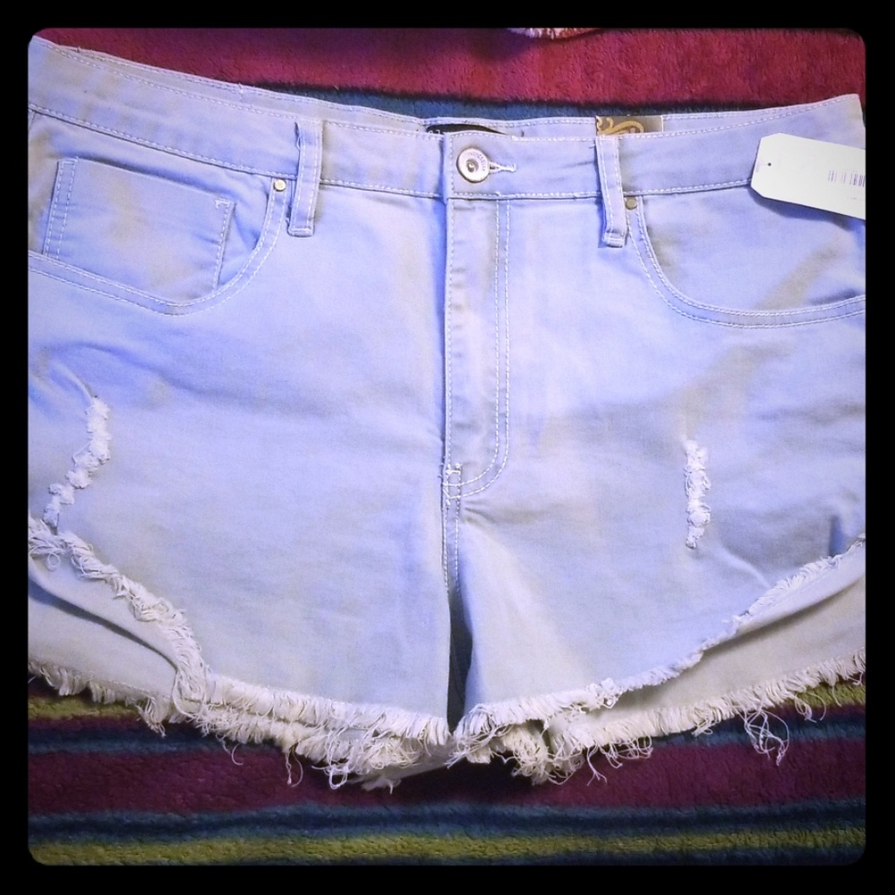 Hollywood and Vine High Waisted Denim Shorts